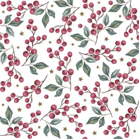 Ubrousky DAISY L (20ks) Holly berries Background