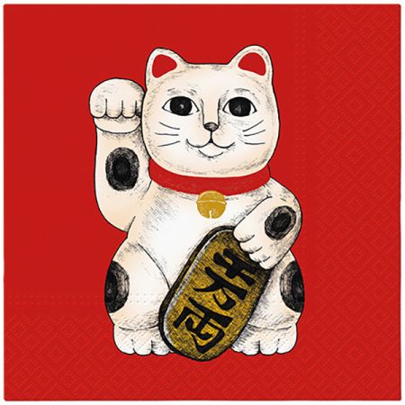 Ubrousky PAW Dekor L (20ks) Maneki Neko