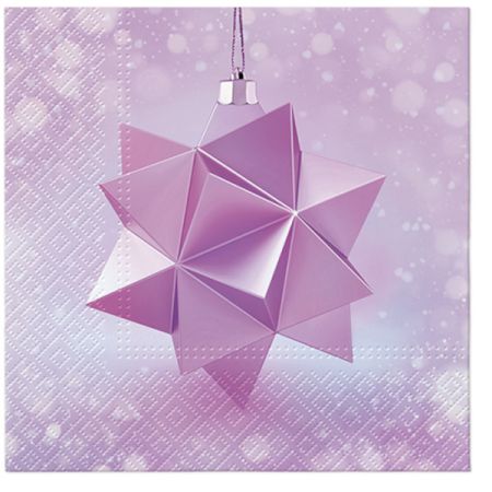 Ubrousky PAW Dekor L (20ks) Lavender Star Bauble