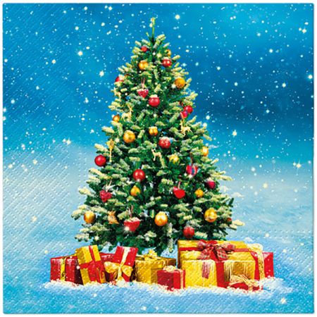 Ubrousky PAW Dekor L (20ks) Christmas Tree Gifts