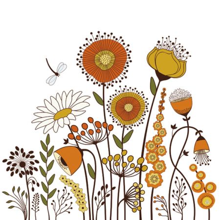 Ubrousky DAISY L (20ks) Graphic Earth Tones Meadow