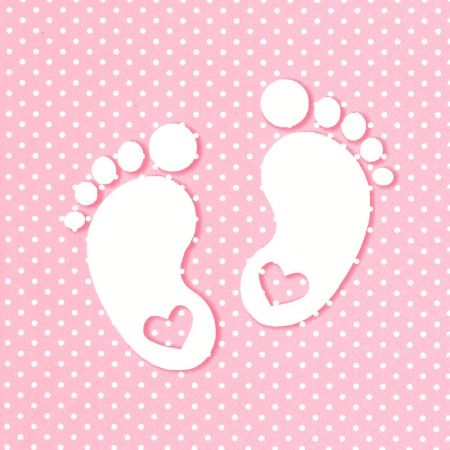 Ubrousky MAKI L (20ks) Little Feet Pink