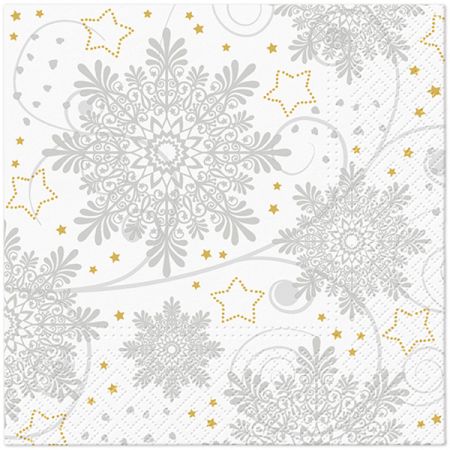 Ubrousky PAW TETE L (20ks) Snowflakes