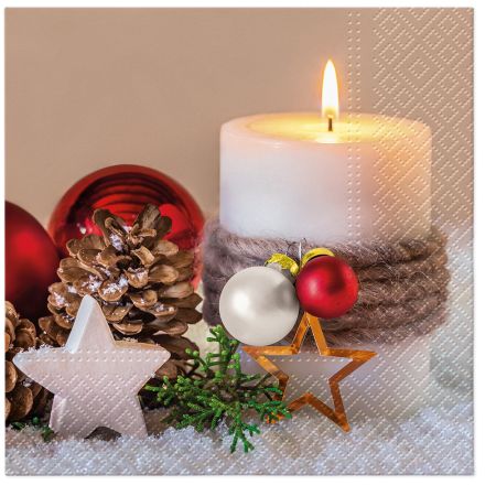 Ubrousky PAW TETE L (20ks) Holiday Candle