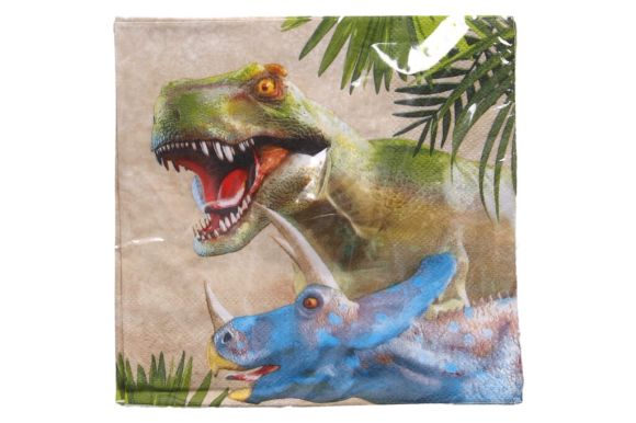 Ubrousky DINO 33x33 cm, 20 ks (W039220)