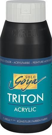 Akrylová barva TRITON SOLO GOYA, černá, 750 ml, KREUL