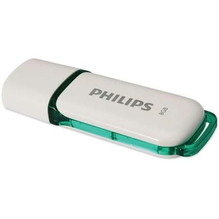 USB  Snow, bílá, 8 GB, USB 2.0, PHILIPS PHMMD8GSNOWU2