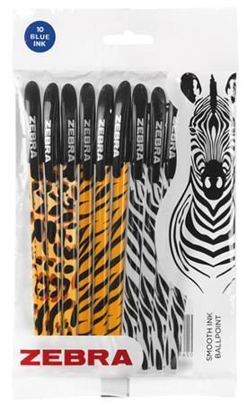 Kuličkové pero Animal Doodler\'z, modrá, mix vzorů, 0,27 mm, s víčkem, ZEBRA 2617