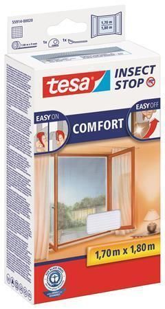 Síť proti hmyzu Comfort, do oken, bílá, 1,3 x 1,5 m, na suchý zip, TESA