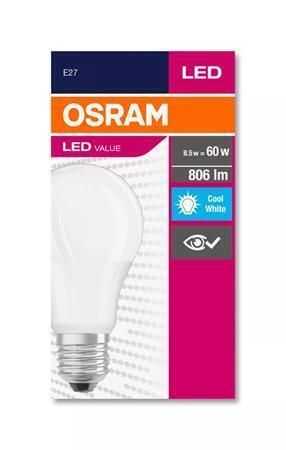 LED žárovka Value, E27, globe, A60, 8,5W, 806lm, 4000K (HF), OSRAM 4052899973381