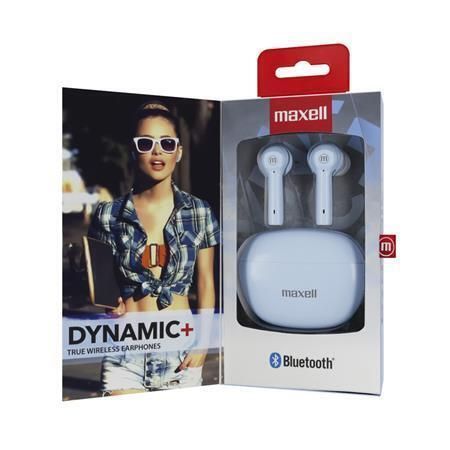 Sluchátka s mikrofonem Dynamic+, světle modrá, bezdrátová, Bluetooth 5.3, MAXELL