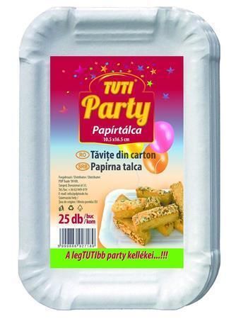 Papírový tácek Tuti Party, 10,5 x 16,5 cm, 25 ks, TUTI ,balení 25 ks