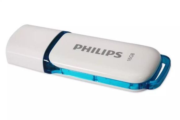 USB  Snow, bílá, 16 GB, USB 2.0, PHILIPS PHMMD16GSNOWU2