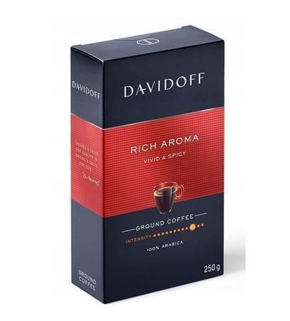 Káva Rich Aroma, pražená, mletá, 250 g, DAVIDOFF 4898