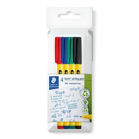 Fineliner Noris 307, 4 barvy, sada, 0,6 mm, STAEDTLER 307 C4