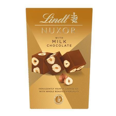 Pralinky Nuxor, mléčná čokoláda s celými lískovými oříšky, 150 g, LINDT 660760