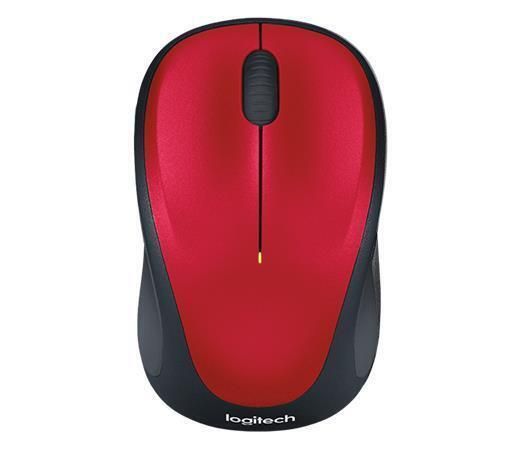 Myš M235, červená, bezdrátová, optická, USB, střední velikost, LOGITECH