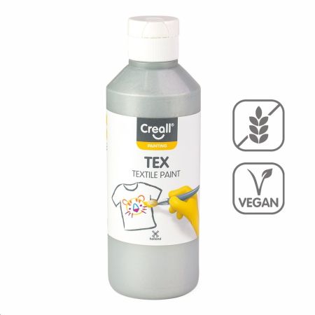 Textilní barva Creall Tex - 250 ml / stříbrná