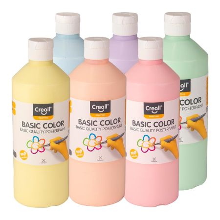 Temperové barvy Creall PASTEL mix/ přenosný box / 6x500ml