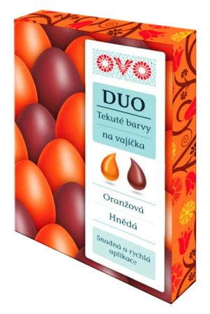 Tekuté barvy na vajíčka OVO® DUO - hnědá/oranžová