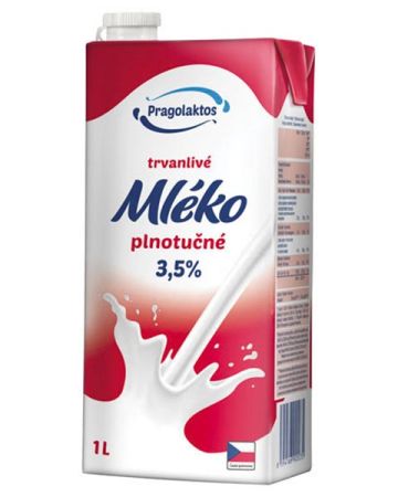 Mléko s uzávěrem - plnotučné / 1 l