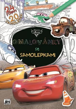 Omalovánky se samolepkami A4 - Cars