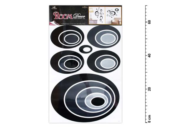 Samolepící dekorace 1059 černé elipsy 70x42cm