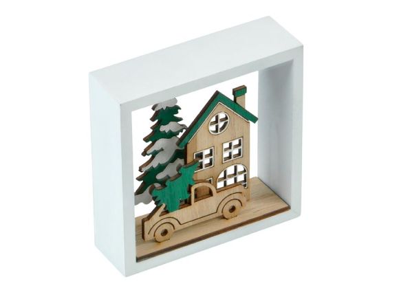 domeček 3D dřevo 9,5x9,5x3,5cm 8886101