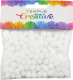 pom poms mini 120ks bílý