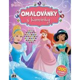 Omalovánky A4 s kamínky - Disney Princezny