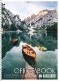 Spirálový sešit Office book, mix, A4+, linkovaný, 80 listů, SHKOLYARYK