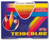 Pastelky Triocolor - 24 barev / lakované / silné