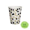 Papírový pohár PAW Eco 250 ml Confetti - gold / black