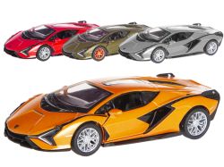 Auto Lamborghini Sian 12,5cm 1:40 kov zpětný chod 4barvy 12ks v DBX