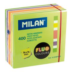 Blok lep MILAN Fluo colours 76 x 76 mm 400 l.