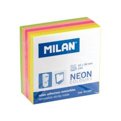 Blok lep MILAN Fluo colours neon 50 x 50 mm 250 l.