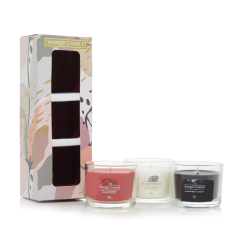 Yankee Candle  Dárková sada votivních svíček ve skle 3 x 37 g