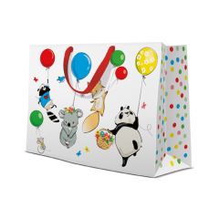 Dárková taška PAW Animals Party, horizontal - 33,5x26,5x13 cm