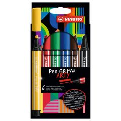 Stabilo  Fix vláknový STABILO Pen 68 MAX ARTY - sada 6 ks