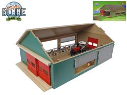 Kids Globe Farming stáj pro koně dřevěná 64x42x26,5cm 1:32 v krabičce