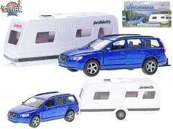 Kids Globe Traffic Volvo V70 kov s karavanem 30cm na zpětný chod v krabičce