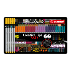 Stabilo  Kreativní set STABILO Creative Tips URBAN (10 různých barev) 50 ks sada v plechu