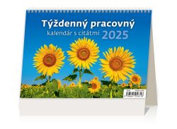 Stolní kalendář 2025 Týdenní pracovní kalendář s citáty