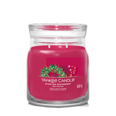 Svíčka Yankee Candle - SPARKLING WINTERBERRY, střední