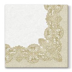 Ubrousky PAW AIRLAID L 40x40cm Royal Lace Gold