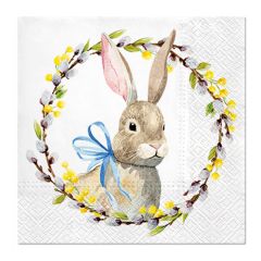 Ubrousky PAW L 33x33 cm Rabbit with Catkins