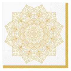 Ubrousky PAW L 33x33cm Mandala Golden