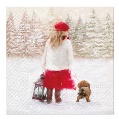 Ubrousky PAW L 33x33cm Winter Walk