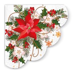 Ubrousky PAW R 32cm Poinsettia Composition