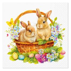 Ubrousky TaT 33x33cm Bunnies in Basket